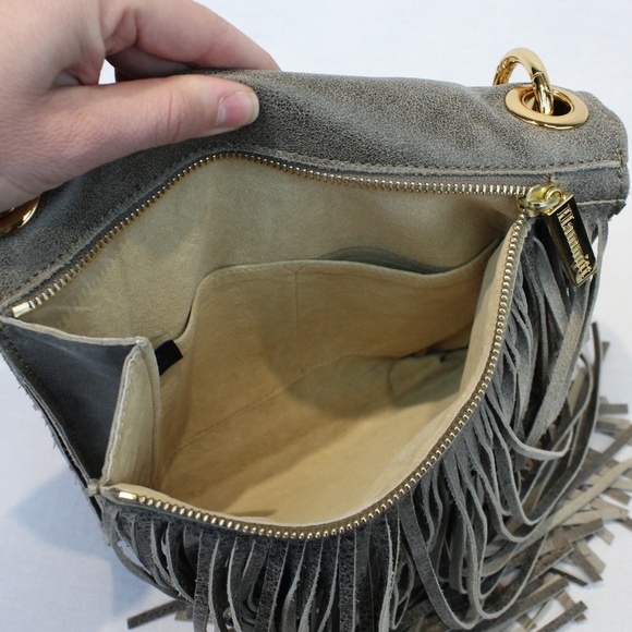Hammitt Roxbury Pewter Crossbody Fringe Bag - Picture 5 of 7